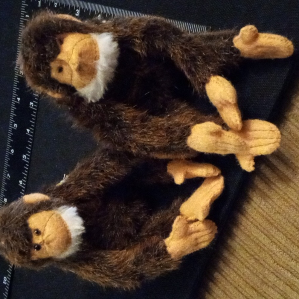 Pair of Poseable Monkey Plush
